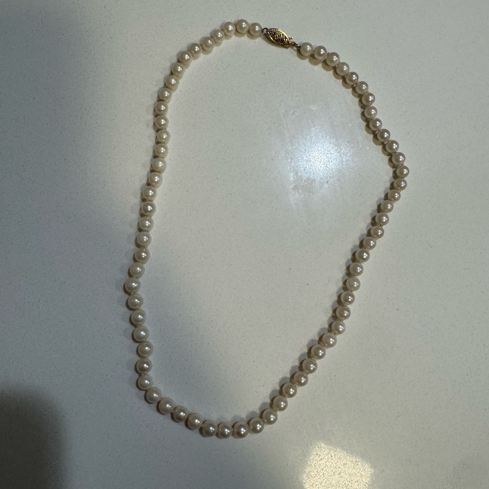 Pearl Necklace 14k